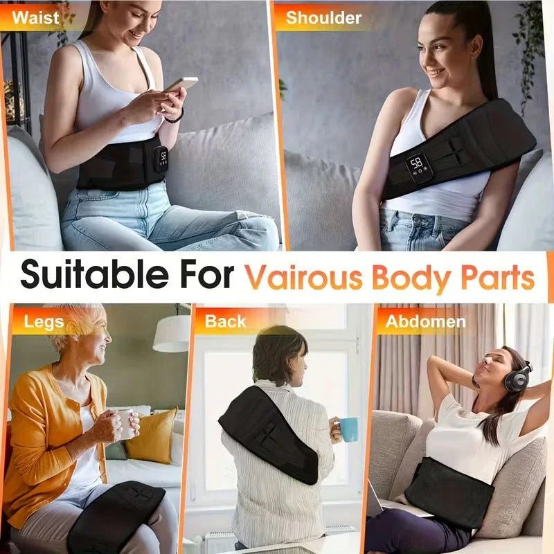 Heated Waist Massager Belt USB Rechargeable