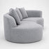 Arco 3 Seater Compressed Sofa Ribbed Fabric 30D Foam Light Grey