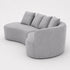 Arco 3 Seater Compressed Sofa Ribbed Fabric 30D Foam Light Grey