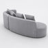 Arco 3 Seater Compressed Sofa Ribbed Fabric 30D Foam Light Grey