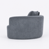 Arco 3 Seater Compressed Sofa Ribbed Fabric 30D Foam Dark Grey