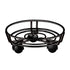 Movable Iron Potted Plant Stand for Home Garden Decoration-Black