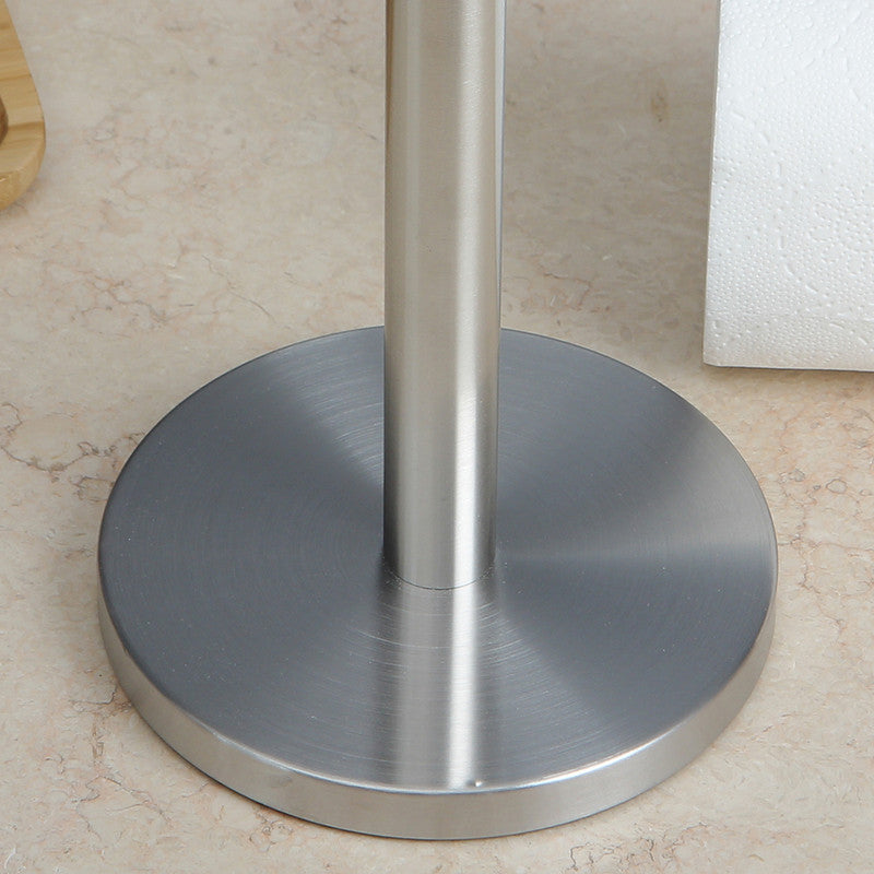 Stainless Steel Paper Towel Holder for Kitchen Countertop Cling Film Storage Rack-Silver
﻿