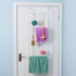 Over The Door Towel Rack Metal Behind Door Hanger for Bathroom Bedroom-White