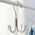Stainless Steel Storage Hanger With 4 Hooks For Bras Ties Bag and Belts-Silver