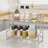 Mini Stainless Steel Kitchen Spice Storage Rack Bathroom And Toilet Organizer Rack-Silver