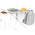 Double Wing Floor Folding Drying Rack For Clothes Quilt Towel-White