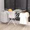 Double Wing Floor Folding Drying Rack For Clothes Quilt Towel-White