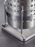 Stainless Steel Double-Tube Cutlery Basket With Storage Rack for Household Kitchen-Silver