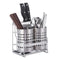 Stainless Steel Kitchen Tableware Storage Rack, With Knife Rack,Spoon And Chopstick Rack-Silver