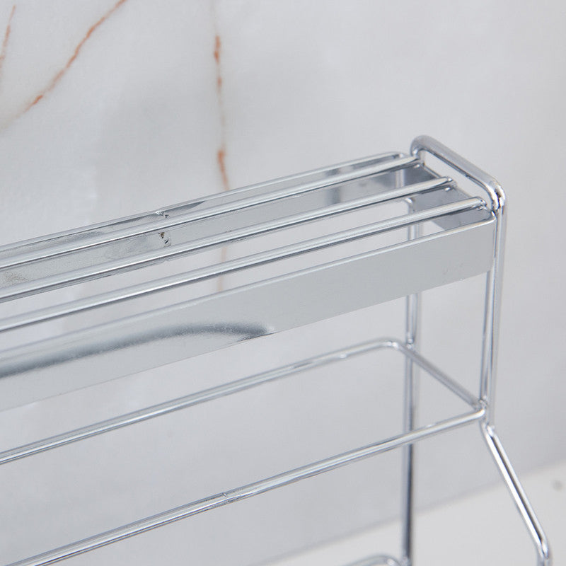 Stainless Steel Kitchen Tableware Storage Rack, With Knife Rack,Spoon And Chopstick Rack-Silver