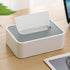 Desktop Tissue Box Height-Adjustable Storage Box for Home Living Room And Dining Room-White