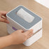 Desktop Tissue Box Height-Adjustable Storage Box for Home Living Room And Dining Room-White