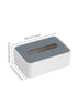 Desktop Tissue Box Height-Adjustable Storage Box for Home Living Room And Dining Room-White
