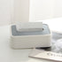Desktop Tissue Box Height-Adjustable Storage Box for Home Living Room And Dining Room-White