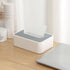 Desktop Tissue Box Height-Adjustable Storage Box for Home Living Room And Dining Room-White