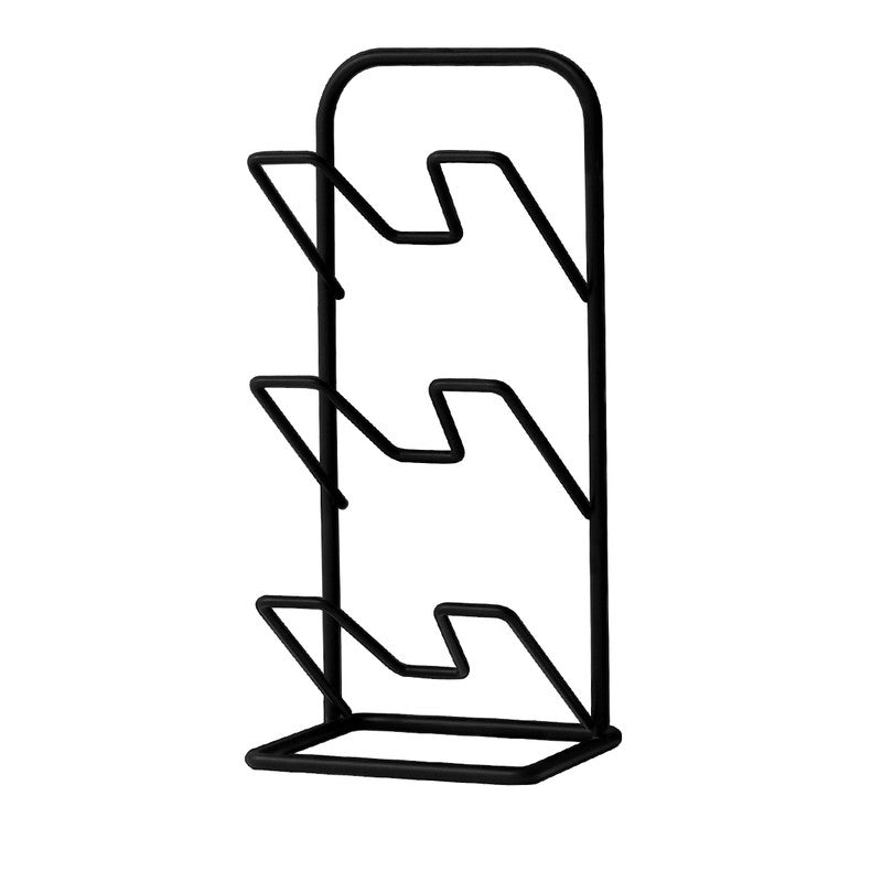 Three-layer Pot Lid Rack Kitchen Countertop Organizer for Cutting Board-Black