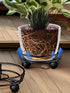 Movable Iron Potted Plant Stand for Home Garden Decoration-Black