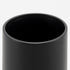 Plastic Toothbrush Cup with Bamboo Base Household Bathroom Essential-Black