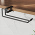 Metal No-punch Roll Paper Rack for Kitchen Cabinet Cling Film Storage Rack-Black