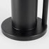 2-in-1 Iron Floor Standing Roll Paper Holder and Bamboo Lid Toilet Brush For Bathroom and Toilet-Black