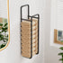 Double-Pole Towel Rack, Wall-Mounted Storage Rack for Bathroom,Black