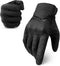 Breathable Mesh Motorcycle Gloves Touchscreen with TPR Palm Pad Hard Knuckle-Black-XLarge