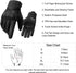 Breathable Mesh Motorcycle Gloves Touchscreen with TPR Palm Pad Hard Knuckle-Black-XLarge