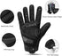 Breathable Mesh Motorcycle Gloves Touchscreen with TPR Palm Pad Hard Knuckle-Black-XXLarge