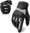 Breathable Mesh Motorcycle Gloves Touchscreen with TPR Palm Pad Hard Knuckle-White-XLarge