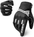 Breathable Mesh Motorcycle Gloves Touchscreen with TPR Palm Pad Hard Knuckle-White-XLarge