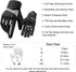 Breathable Mesh Motorcycle Gloves Touchscreen with TPR Palm Pad Hard Knuckle-White-XLarge