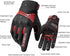 Breathable Mesh Motorcycle Gloves Touchscreen with TPR Palm Pad Hard Knuckle-Red-Medium