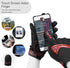 Breathable Mesh Motorcycle Gloves Touchscreen with TPR Palm Pad Hard Knuckle-Red-Large