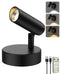 Spotlights Indoor, No-Glare Rechargeable Floor Can Light for Plants with Remote, Wireless Art Accent Spot Lights Uplight for Painting, Picture, Dartboard, Home, Corner Sofa Display