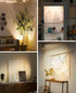 Spotlights Indoor, No-Glare Rechargeable Floor Can Light for Plants with Remote, Wireless Art Accent Spot Lights Uplight for Painting, Picture, Dartboard, Home, Corner Sofa Display