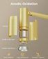 Zoomable Picture Light for Wall, Battery Operated Art Light for Paintings CCT Dimmable Spotlight for Wall Art Wall Light with Remote Control for Living Room Gallery Dartboard Bathroom Light Gold