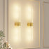 Gold Battery Operated Wall Sconce Set of 2, Rechargeable Wireless Wall Lights with Remote and Touch, 360° Rotatable Sconces Wall Decor for Bedroom Living Room (23.62 Inch, 2-Pack)
