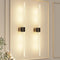 Black Battery Operated Wall Sconce Set of 2, Rechargeable Wireless Wall Lights with Remote and Touch, 360° Rotatable Sconces Wall Decor for Bedroom Living Room (31.49 Inch, 2-Pack)