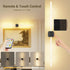 Black Battery Operated Wall Sconce Set of 2, Rechargeable Wireless Wall Lights with Remote and Touch, 360° Rotatable Sconces Wall Decor for Bedroom Living Room (31.49 Inch, 2-Pack)