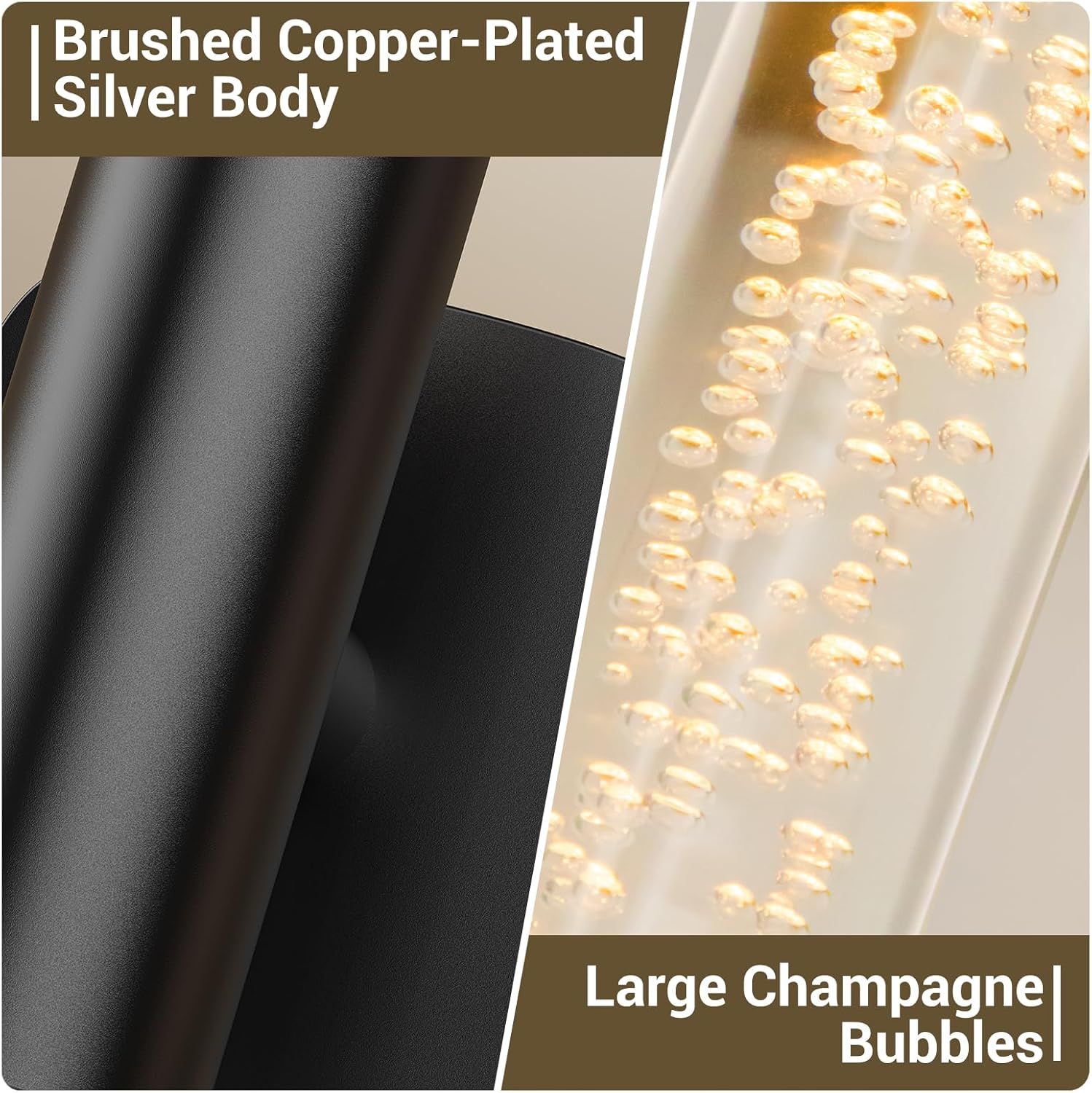 Black Battery Operated Wall Sconce Set of 2, Rechargeable Wireless Wall Lights with Remote and Touch, 360° Rotatable Sconces Wall Decor for Bedroom Living Room (31.49 Inch, 2-Pack)