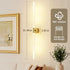 Gold Battery Operated Wall Sconce Set of 2, Rechargeable Wireless Wall Lights with Remote and Touch, 360° Rotatable Sconces Wall Decor for Bedroom Living Room (31.49 Inch, 2-Pack)