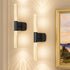 Battery Operated Wall Sconce Set of 2 Black Rechargeable Crystal Sconce Wall Decor Set of 2 with 12000mAh 16" CCT Dimmable 350° Rotate Remote Wireless Wall Light for Bedroom Living Room