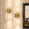 Battery Operated Wall Sconce Set of 2 Rechargeable Battery Powered Wall Light with 12000mAh Wireless Dimmable Wall Lamp Fixtures for Bedroom Living Room (Brushed Gold, 16"-2 Pack)