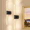 Battery Operated Wall Sconce Set of 2 Black Rechargeable Acrylic Crystal Sconce Wall Decor Set of 2 with 12000mAh CCT Dimmable 350° Rotate Remote Wireless Wall Light for Bedroom Living Room