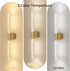 Battery Operated Wall Sconce Set of 2 Brushed Gold 12000mAh Rechargeable Wall Light with Crystal Acrylic 24" Wireless CCT Dimmable 350°Rotate Remote Wall Lamp for Bedroom Living Room