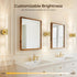 Battery Operated Wall Sconce Set of 2 Brushed Gold 12000mAh Rechargeable Wall Light with Crystal Acrylic 24" Wireless CCT Dimmable 350°Rotate Remote Wall Lamp for Bedroom Living Room