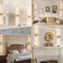 Battery Operated Wall Sconce Set of 2 Brushed Gold 12000mAh Rechargeable Wall Light with Crystal Acrylic 24" Wireless CCT Dimmable 350°Rotate Remote Wall Lamp for Bedroom Living Room