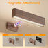 Magnetic Wireless Battery Operated Wall Sconce, Rechargeable Remote Control & Touch Control Wall Sconces Set of Two, 3-Color Temperatures LED Wall Lights, 360° Rotatable (Walnut, 2-Pack)