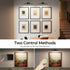 Picture Lights for Wall, Battery Operated Picture Light 16in Gallery Light for Paintings CCT Dimmable Recharging Battery Wall Light with Remote Control for Living Room Dartboard Art Black